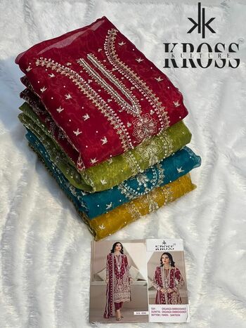 KROSS KULTURE KK 06 ORGANZA PAKISTANI SALWAR SUITS CATALOGUE