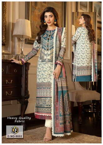 KEVAL FAB SOBIA NAZIR LUXURY VOL 9 COTTON KARACHI PRINT SUITS SUPPLIER SURAT