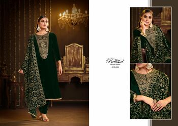 BELLIZA KOHINOOR 815 SERIES VELVET EMBROIDERY SUITS SURAT