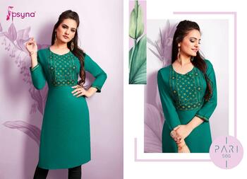 PSYNA PARI VOL 9 RAYON SLUB KURTIS MANUFACTURER