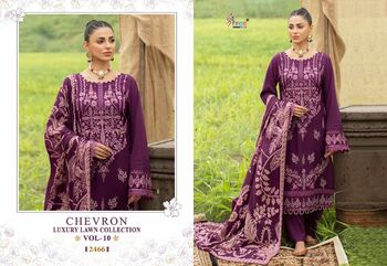 SHREE FABS CHEVRON LUXURY LAWN COLLECTION VOL 10 2462 TO 2468 SERIES PAKISTANI SUITS