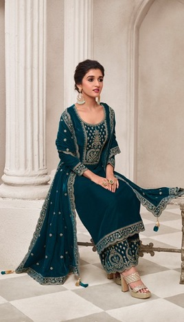 VINAY KERVIN VELVET EMBROIDERY 2 SALWAR KAMEEZ WHOLESALER IN SURAT