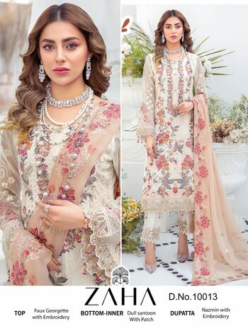 ZAHA RAMSHA VOL 2 GEORGETTE WITH EMBROIDERED PAKISTANI SUITS