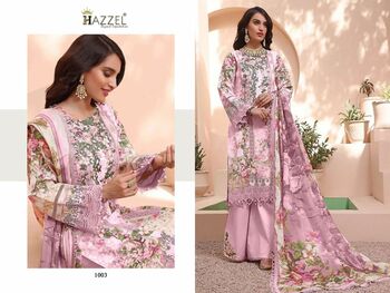 HAZZEL QUEENS COURT COTTON PRINTED PAKISTANI SUITS WHOLESALE