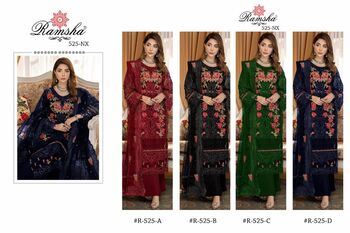 RAMSHA R 525 NX GEORGETTE PAKISTANI SUITS CATALOGUE