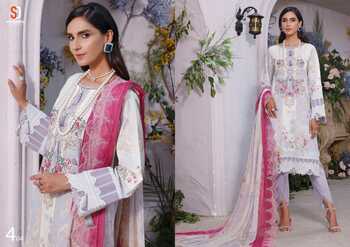 SHRADDHA DESIGNER FIRDOUS VOL 4 LAWN COTTON PRINTED PAKISTANI SUITS