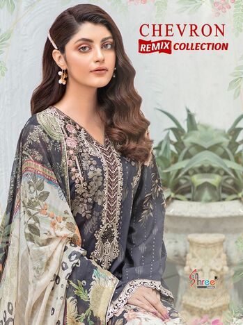 SHREE FABS CHEVRON REMIX COLLECTION PAKISTANI SUITS LATEST CATALOGUE 2021