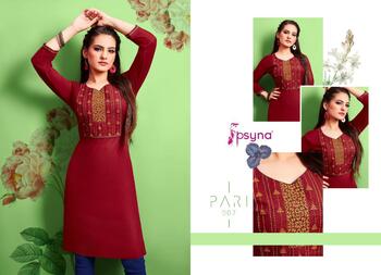 PSYNA PARI VOL 9 RAYON SLUB KURTIS MANUFACTURER