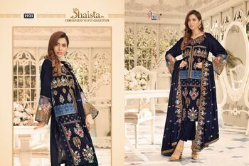 SHREE FABS SHAISTA EMBROIDERED VELVET COLLECTION PAKISTANI SUITS AT WHOLESALE