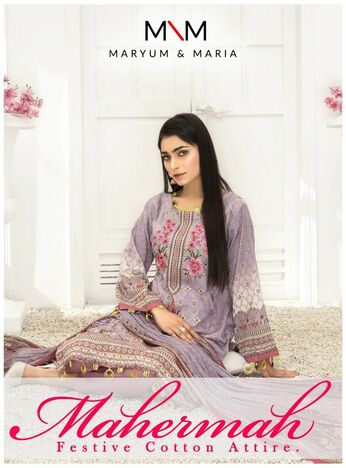 MARYAM & MARIA MAHERMAH COTTON PRINTED KARACHI SUITS