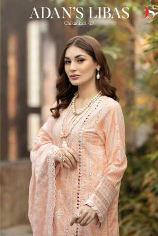 DEEPSY SUITS ADAN LIBAS CHIKANKARI 23 3061 TO 3068 SERIES PAKISTANI SUITS