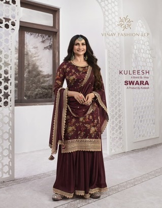 VINAY KULEESH SWARA HEAVY EMBROIDERY SUITS WHOLESALER SURAT