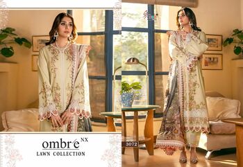 SHREE FABS OMBRE LAWN COLLECTION NX LAWN COTTON PAKISTANI SUITS SURAT