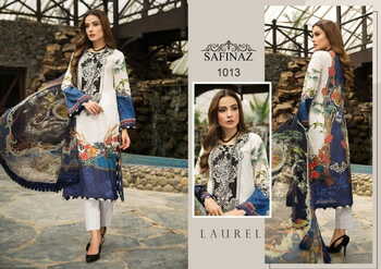 SAFINAZ AFROZEH CAMBRIC COTTON PAKISTANI SUITS LATEST CATALOGUE