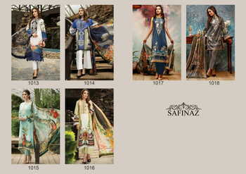 SAFINAZ AFROZEH CAMBRIC COTTON PAKISTANI SUITS LATEST CATALOGUE