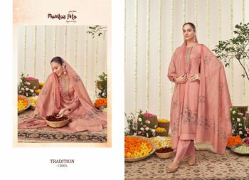 MUMTAZ ARTS THE TALES OF TRADITION VISCOSE JAM SATIN SUITS NEW CATALOGUE