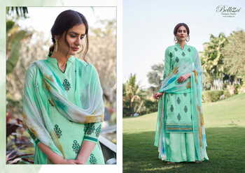 BELLIZA AMOGH COTTON PRINTED MIRROR HANDWORK SUITS