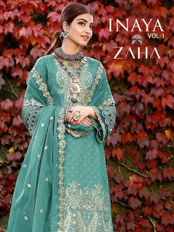 ZAHA INAYA VOL 1 GEORGETTE PAKISTANI SUITS LATEST CATALOGUE