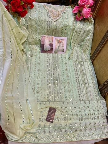 HOOR TEX D.NO 23007 A TO E GEORGETTE PAKISTANI SUITS WHOLESALER