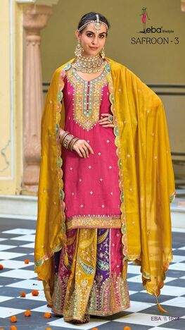 EBA LIFESTYLE SAFROON VOL 3 HEAVY SALWAR KAMEEZ WHOLESALER