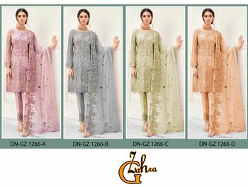 G ZAHRA COLOUR PAKISTANI GEORGETTE EMBROIDERY SUITS