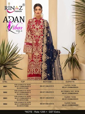 RINAZ FASHION ADAN LIBAS VOL 8 PAKISTANI SUITS LATEST COLLECTION