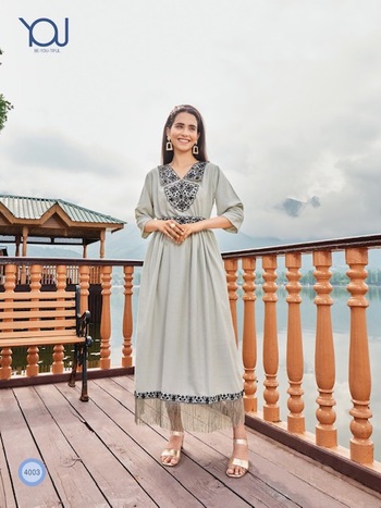 WANNA CHARMY FANCY KURTI GOWN WITH BELT CATALOGUE DISTRIBUTOR IN SURAT