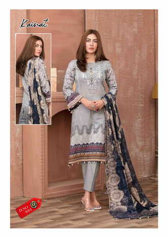 KEVAL FAB KAINAT VOL 3 LUXURY LAWN COLLECTION PAKISTANI SUITS