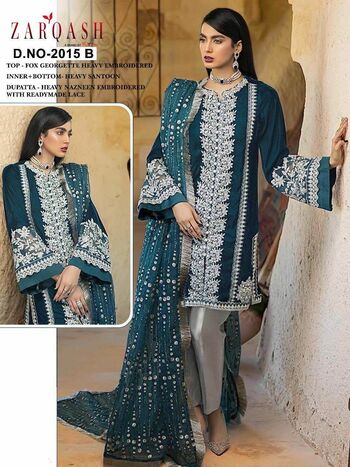 ZARQASH ITTEHAD 2015 SERIES FOUX GEORGETTE PAKISTANI SUITS