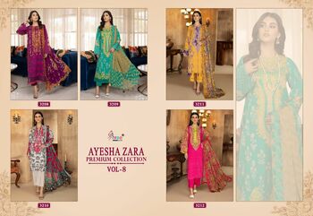 SHREE FABS AYESHA ZARA PREMIUM COLLECTION VOL 8 COTTON PAKISTANI SUITS SURAT