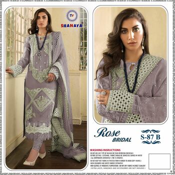 SHANAYA ROSE BRIDEL S 87 GEORGETTE DESIGNER PAKISTANI SUITS