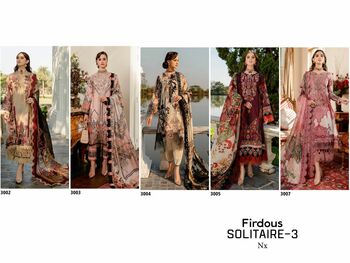 DEEPSY SUITS FIRDOUS SOLITAIRE VOL 3 NX COTTON EMBROIDERY PAKISTANI SUITS