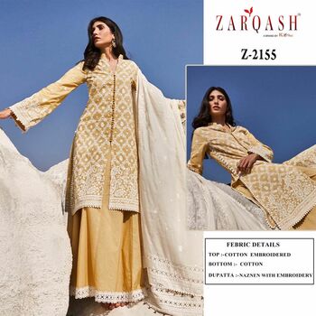 ZARQASH LAWANKARI VOL 24 COTTON EMBROIDERY PAKISTANI SUITS