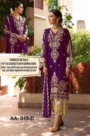 AARSH 15 SERIES GEORGETTE PAKISTANI SUITS LATEST CATALOGUE