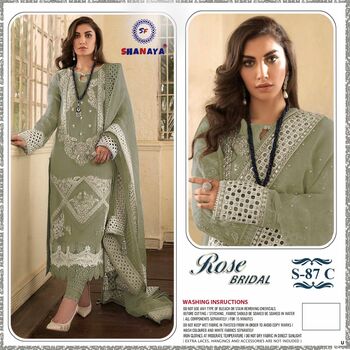 SHANAYA ROSE BRIDEL S 87 GEORGETTE DESIGNER PAKISTANI SUITS