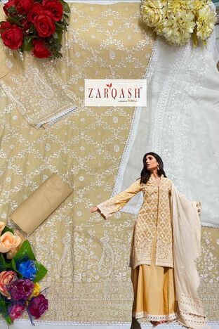 ZARQASH LAWANKARI VOL 24 COTTON EMBROIDERY PAKISTANI SUITS