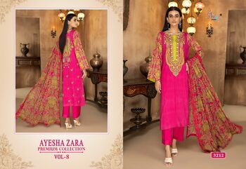 SHREE FABS AYESHA ZARA PREMIUM COLLECTION VOL 8 COTTON PAKISTANI SUITS SURAT