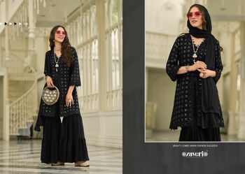 ZAVERI BLACK & WHITE VOL 2 DESIGNER READYMADE SUITS CATALOGUE