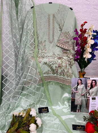 RAWAYAT AGHANOOR VOL 3 FOUX GEORGETTE EMBROIDERTY PAKISTANI SUITS