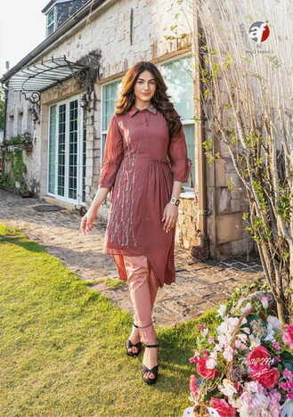 ANJU FABRICS PURITY VOL 4 DESIGNER KURTI WITH PANTS NEW COLLECTION 2023