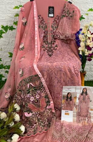 HOOR TEX H 76 FOUX GEORGETTE SALWAR KAMEEZ WHOLESALER