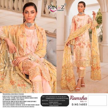 RINAZ RAMSHA VOL 11 PAKISTANI SUITS WHOLESALER SURAT