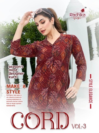 RADHIKA CORD VOL3 READYMADE CO-ORD SET DISTRIBUTOR IN SURAT