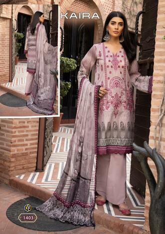 KEVAL FAB KAIRA VOL 14 COTTON LAWN KARACHI SUITS AT SURAT