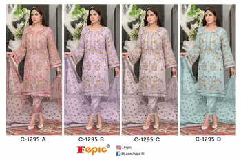 FEPIC ROSEMEEN C 1295 GEORGETTE PAKISTANI SUITS AT SURAT