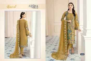 COSMOS AAYRA VOL 26 FOUX GEORGETTE PAKISTANI SUITS CATALOGUE