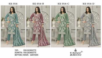 KROSS KULTURE KK 16 FOUX GEORGETTE EMBROIDERY PAKISTANI SUITS