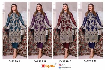 FEPIC ROSEMEEN 5239 SERIES GEORGETTE EMBOIRDERY PAKISTANI SUITS