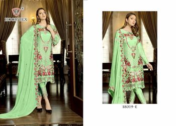 HOOR TEX KITAB VOL 3 D.NO 18019 PAKISTANI GEORGETTE SALWAR KAMEEZ CATALOGUE