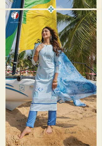 ANJU FABRICS FLAIRS KURTI PANT WITH DUPATTA LATEST CATALOGUE